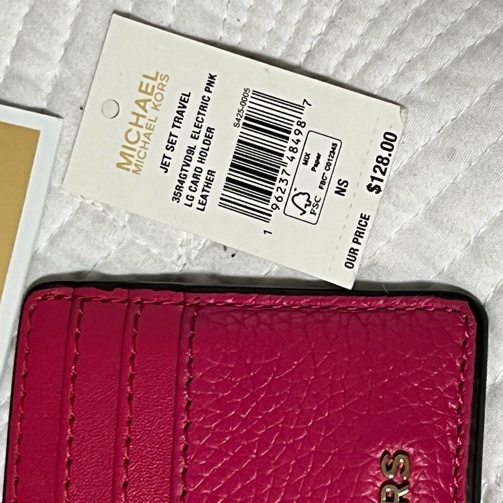 NWT Michael Kors Pink Card Holder - Picture 6 of 12